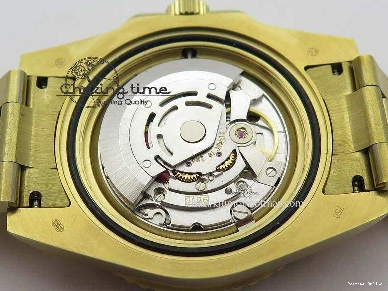 0414 GMT-Master II 116759 YG Bp-Maker Blue Ruby Crystal Bezel Black Dial On YG Bracelet A NewStyle 3775